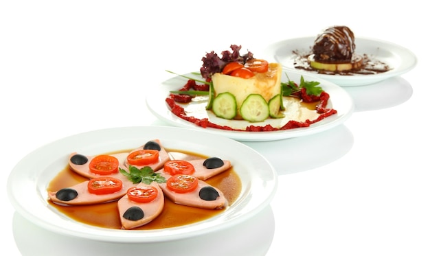 Zestaw potraw reprezentujących plany