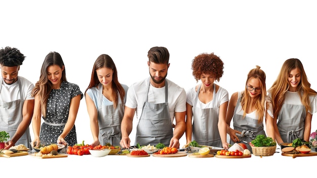 Uczestnicy kursu gotują wspólnie